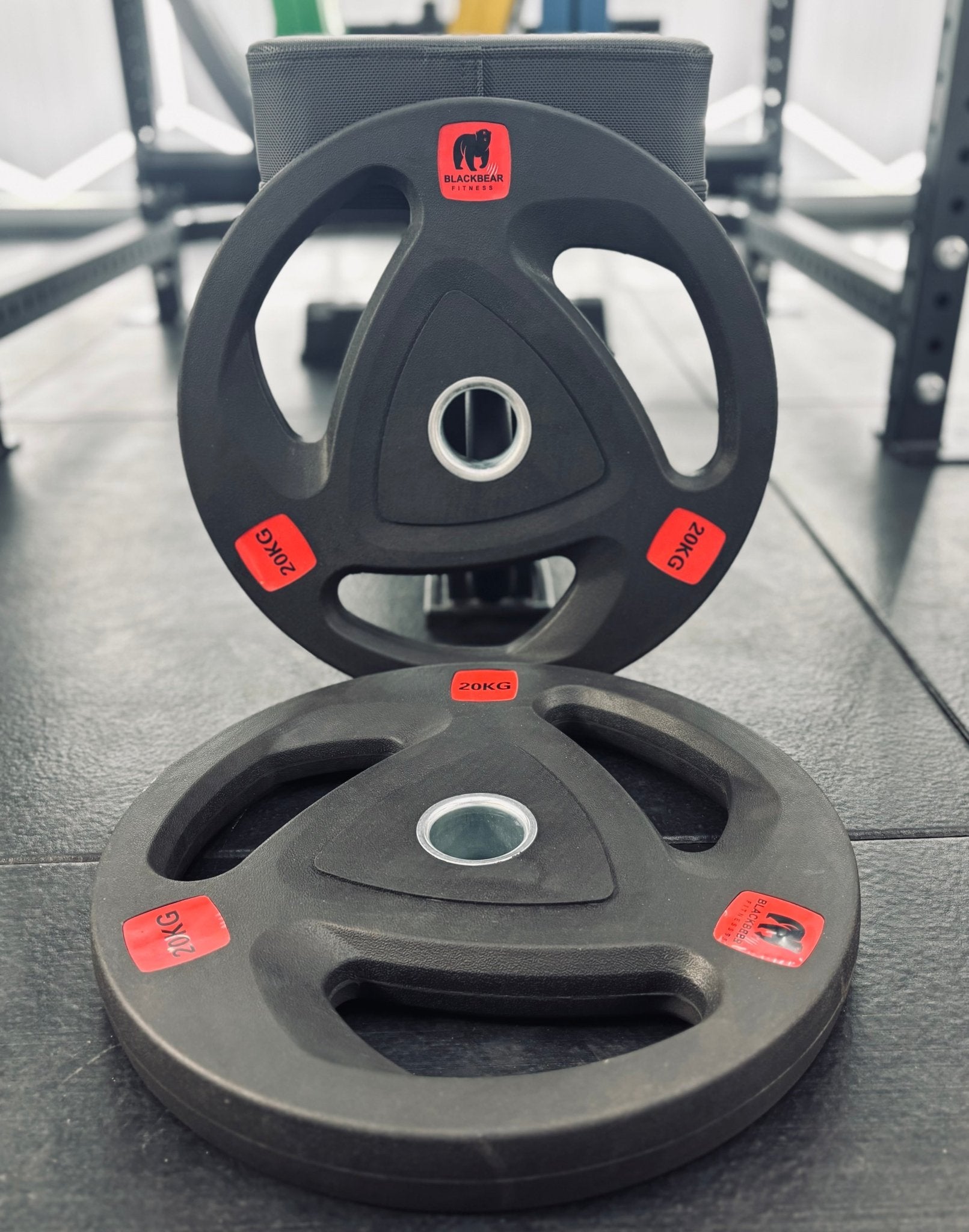 Rubber Tri Grip Weight Plates - BlackBear Fitness